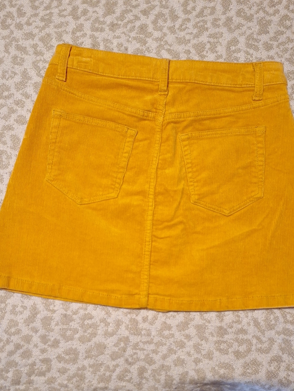 NOBO Mustard Yellow Button-Front Corduroy Mini Skirt - Picture 4 of 5